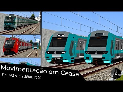 OpenBVE - MOVIMENTAÇÃO DE TRENS FROTA A/8900, C e SÉRIE 7000 em CEASA! Linha 9 Esmeralda