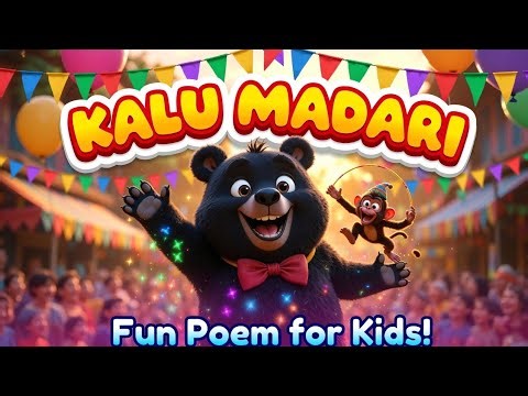 Kalu Madari Aaya | Funny Hindi Poem for Kids | Dancing Bear & Monkey Rhyme | joyful jingles | #kids