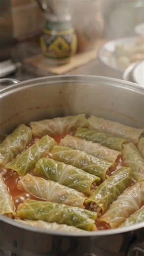 Stuffed Cabbage Rolls 🥬 | A Delicious Homemade Classic #foodshorts #asmr