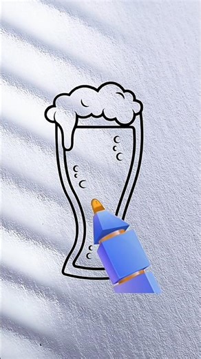 🥤 Cool Chilled Drink Drawing. #shorts #drawing