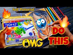 Realistic Anime Coloring with DOMS 24 Shades | Step-by-Step Tutorial