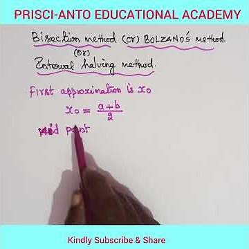 Bisection method//formula///BOLZANO's method///interval halving method// Numerical methods//##///
