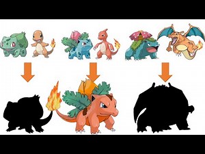 Charmander and Bulbasaur Funny Pokemon Fusion Evolution Line
