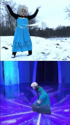 💕 ❄️ "Let it Go" Cartoon vs. Real Life by 6-Year-Old Jubilee - Part 7