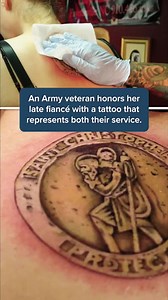3.8M views · 5.4K reactions | An Army veteran honors her late fiancé with a tattoo that represents both their service. | USAA | Facebook