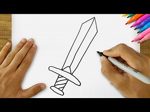 How to Draw a Sword? How to Draw a Sword Very Easily? Step by Step Easy Drawings