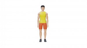 Animated Character Doing Jog Place-front View Stock Footage Video (100% Royalty-free) 1100368415 | Shutterstock