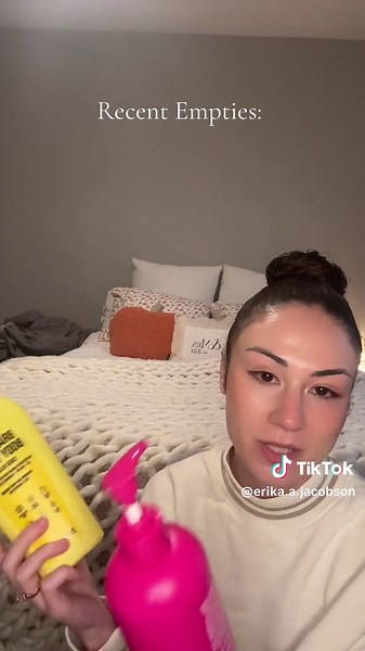 my name is Erika and I’m a recovering body care shopaholic #underconsumption #projectpan #projectuseitup #bodycare #everythingshower #haircare