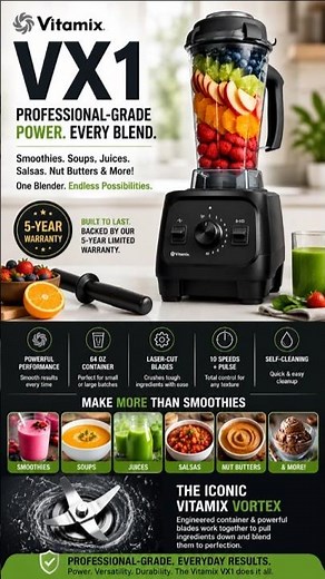 This Blender Makes Store-Bought Smoothies Look Weak 🤯 | Vitamix VX1 Review #trending #viral #amazon