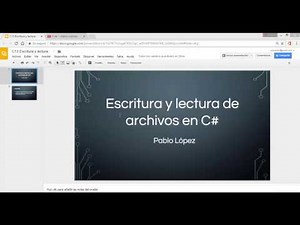 Escritura y lectura de archivos .txt en C#