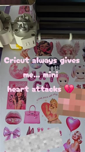 Cutting stickers with cricut always gives me mini panic attacks. I think it's time to get a silhouette or siser cutting machine. #stickers #cricut #journaling