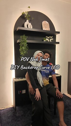 DIY Aesthetic Curve LED Backdrop for Minimalist Homes