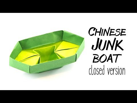 Origami Chinese Junk Boat Tutorial - Closed Version - Paper Kawaii