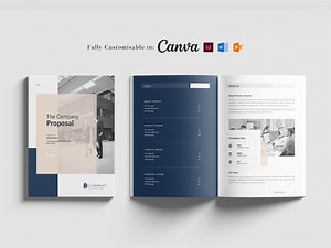 Business Proposal Template: MS Word, Canva, & Indesign (16 Pages) - Etsy