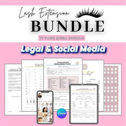 Eyelash Extension Consent Forms & Client Templates for Lash Artists - Etsy Australia