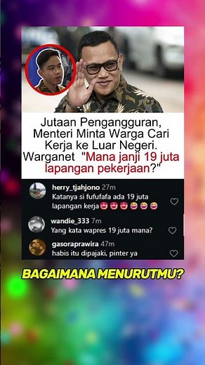 Jutaan Pengangguran, Menteri Minta Warga Cari Kerja ke Luar Negeri