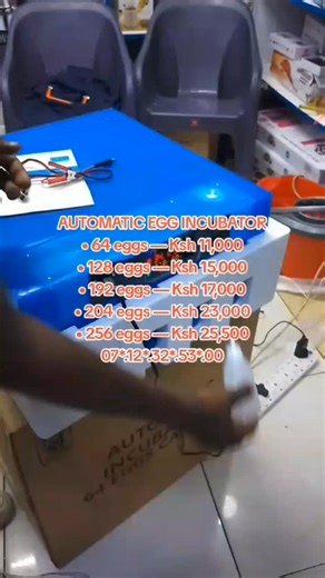 MN Waweru on Instagram: "AUTOMATIC EGG INCUBATOR AVAILABLE Perfect for poultry farming, hatcheries & home use 🐔💼 📦 Capacities & prices: • 64 eggs — Ksh 11,000 • 128 eggs — Ksh 15,000 • 192 eggs — Ksh 17,000 • 204 eggs — Ksh 23,000 • 256 eggs — Ksh 25,500 ✨ Features: • Fully automatic operation • High hatch rate • Energy efficient • Easy to use 📞 To order: 0712325300 📍 Location: Gaborone Plaza, 6th Floor, Nairobi CBD 🚚 Delivery: Available Grow your poultry business with confidence! 💪🐔"