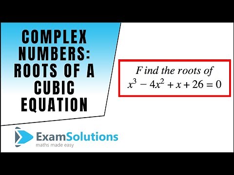 Complex Numbers : Roots of a cubic equation : ExamSolutions