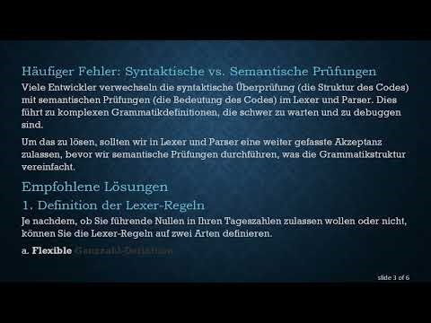 Der Einfachste Weg, Daten und Zahlen mit Antlr zu Parsen