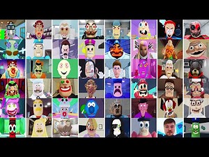 New Roblox All Jumpscares From All Scary Obby Police Garry Prison,Rusty Cop,Escape Elon Mask,Granny