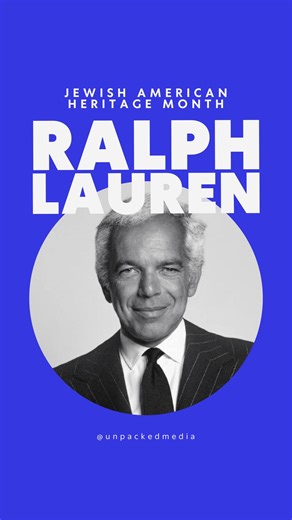 Welcome back to our Jewish American Heritage Month series! Today we’re spotlighting Ralph Lauren — born Ralph Lifshitz to Jewish immigrants from Belarus. From humble beginnings in the Bronx, he built one of the most iconic fashion empires in the world. His designs didn’t just shape American style — they helped define it. Ralph Lauren’s story is the American Dream, woven with threads of Jewish resilience, creativity, and pride. #JewishAmericanHeritageMonth #RalphLauren #JewishPride #FromTheBronxT