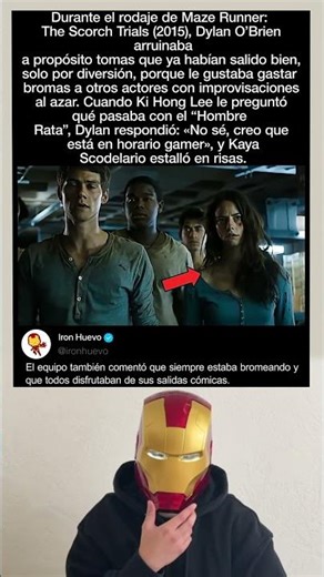 Durante el rodaje de Maze Runner (2015), Dylan O’Brien bromeaba mucho.