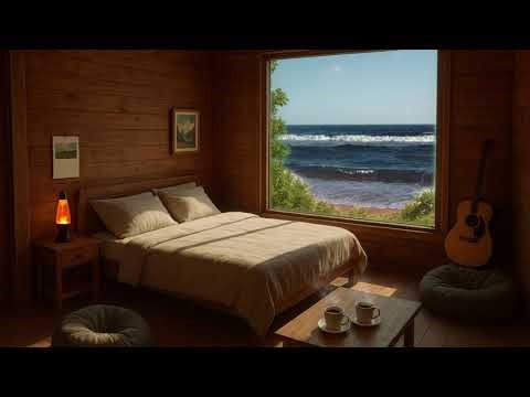 Cozy Morning in a Beach Treehouse -- Ocean Waves & birds chirping🌊