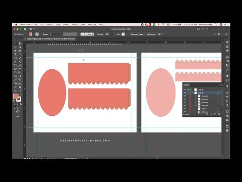 How to Design Curved 3D Cut Files | Adobe Illustrator Tutorial