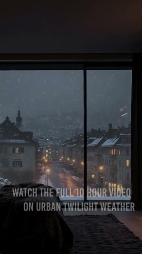 Warm Room, Falling Snow | 10 Hours of Quiet City Night