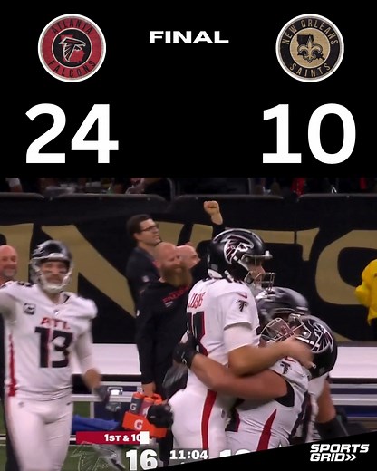 165K views · 2.5K reactions | Kirk Cousins threw for 199 yards & 2 TD in the Atlanta Falcons WIN over the New Orleans Saints!!! #NFL #GoFalcons #DirtyBirds | SportsGrid | Facebook