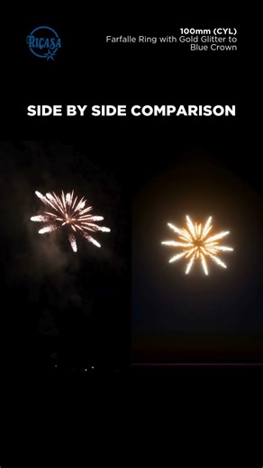 FWsim Shell | Farfalle Ring with Gold Glitter to Blue Crown (CYL) (100mm)