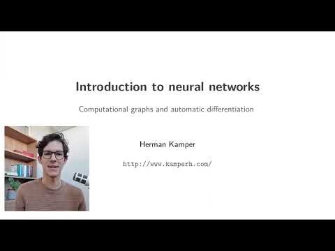 Computational graphs and automatic differentiation for neural networks