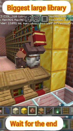 I Built the BIGGEST Library in Minecraft! 📚🤯 #shorts