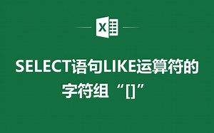 EXCEL表格中数据透视表SELECT语句LIKE运算符的字符组“[]”