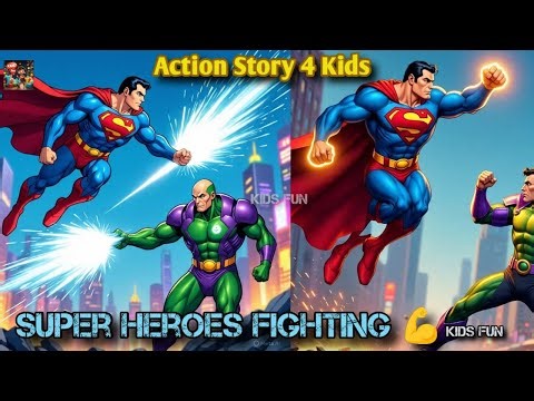 Superman vs Lex Luthor | Action Cartoon Adventure for Kids 🎬 #superman