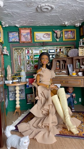 Welcome to the Veridian study | My Miniature Oddities Room | Rainbow High House Makeover