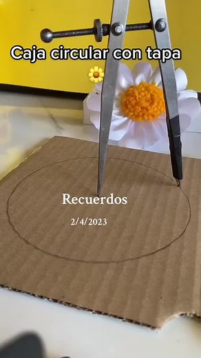 #Recuerdos como hacer una caja circular con tapa
