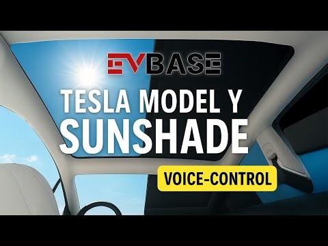 EvBase Electric Roof Sunshade for Tesla Model Y | Installation + Hands-On Review | 2020-2024 Model Y