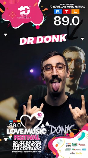 1.9K views · 84 reactions | Er wird die Strezzkidz Stage 2025 in der Messehalle mit seinem geilen "Unique Uptempo Science" Sound beim Love Music Festival 2025 zum eskalieren bringen  DR DONK in MAGDEBURG  @Follower Tickets ab unschlagbare 59€ jetzt auf https://lovemusicfestival.ticket.io sichern  | Love Music Festival | Facebook