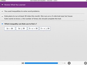 i-ReadySolve Problems with Inequalities - Instruction - Level ... | Filo