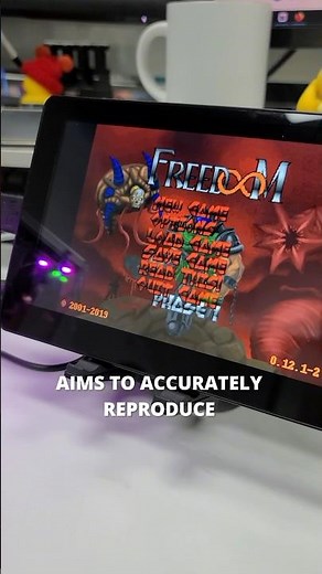 Doom on Raspberry Pi 5 with Pironman 5 Case #raspberrypi #tech #doom #retrogaming #linux #sunfounder