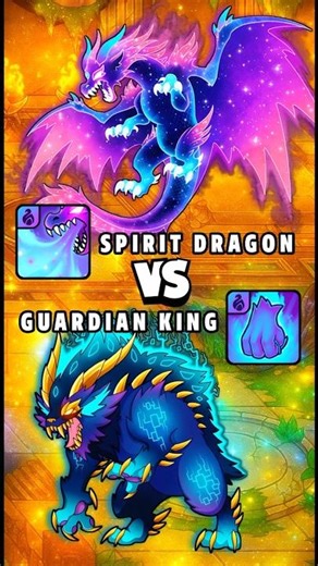 Spirit Dragon VS Guardian King Battle in dynamons world🔥 #dynamonsworld #shorts #pokemon #trending