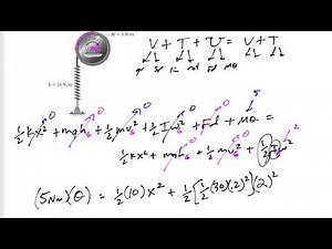 Dynamics - Rigid Body work and energy example 1
