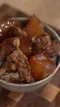 Beef Tendon Stew Rice Bowl #food