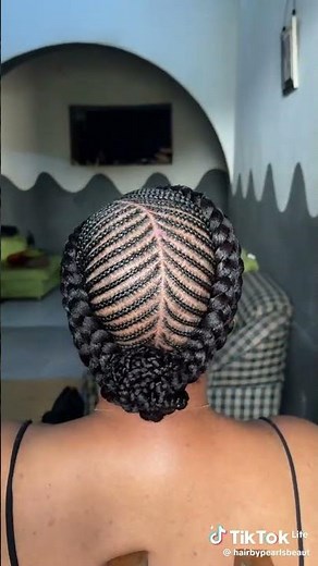 tutorial on how to wrap bun on cornrows
