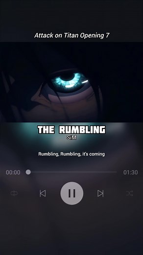 The Rumbling - SiM | Attack on Titan Opening 7 #anime #opening #songlyrics #AttackOnTitan #fyp