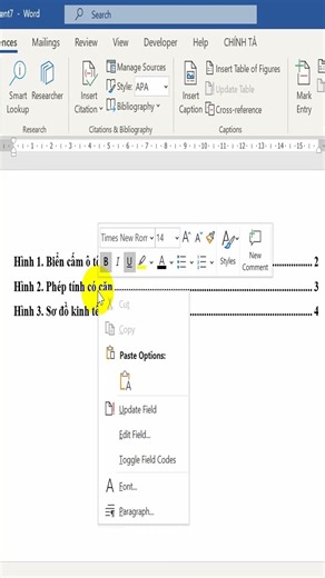 How to update the image list in Word #shorts #viral #wordtips