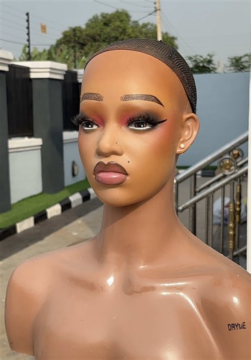 Makeup Transformation on a Mannequin: Before and After