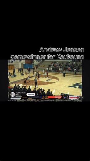 Courtesy of the Appleton Post Crescent, here’s Kaukauna’s Andrew Jensen scoring as time expired to defeat D1 #3 Appleton North 60-59 in a huge FVA boys basketball game. | Bound Wisconsin
