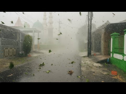 You Won't Stay Awake: Extreme Rain and Wind on a Village Day | Rain Walk
